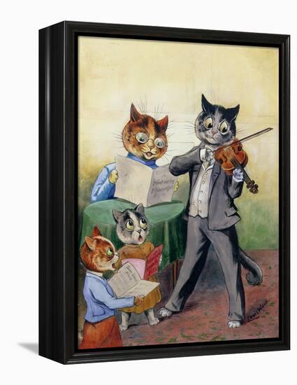 The Mewsical Family-Louis Wain-Framed Premier Image Canvas