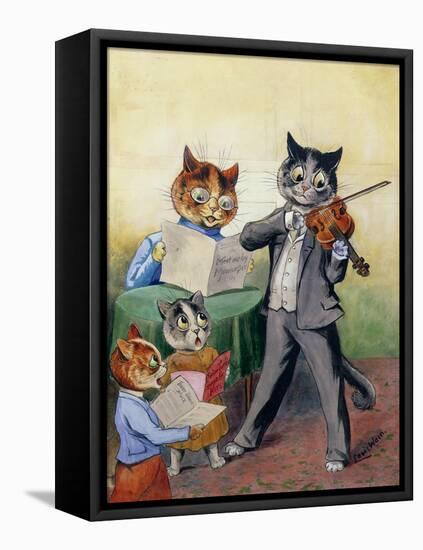 The Mewsical Family-Louis Wain-Framed Premier Image Canvas