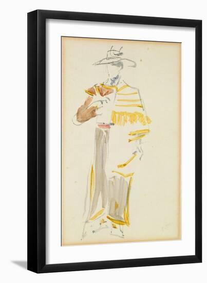 The Mexican, 1862 (W/C on Paper)-Edouard Manet-Framed Giclee Print