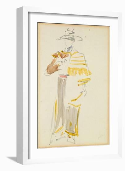 The Mexican, 1862 (W/C on Paper)-Edouard Manet-Framed Giclee Print