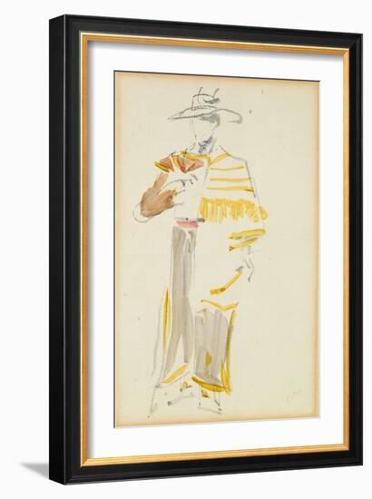 The Mexican, 1862 (W/C on Paper)-Edouard Manet-Framed Giclee Print