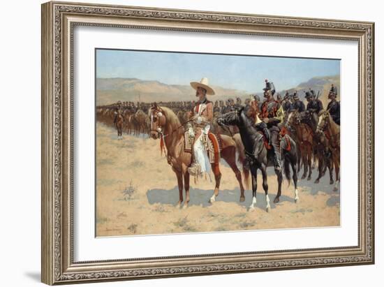 The Mexican Major, 1889-Frederic Remington-Framed Premium Giclee Print