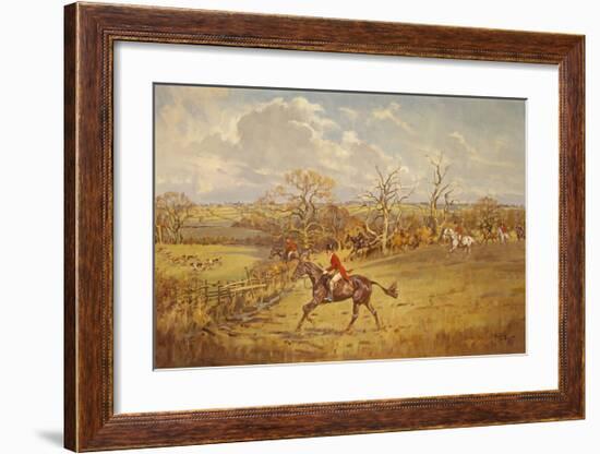 The Meynell - Evening Hunt from Eaton Wood-John King-Framed Premium Giclee Print