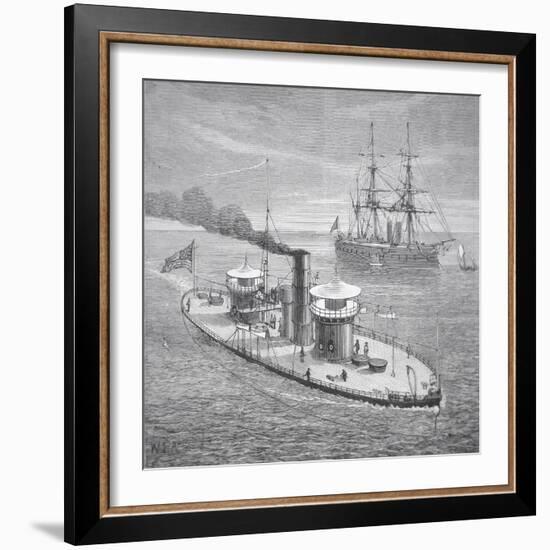 The Miantonoma, Twin- Turret Armoured Monitor Launched 1863-null-Framed Giclee Print