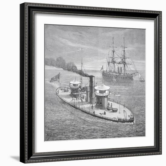 The Miantonoma, Twin- Turret Armoured Monitor Launched 1863-null-Framed Giclee Print