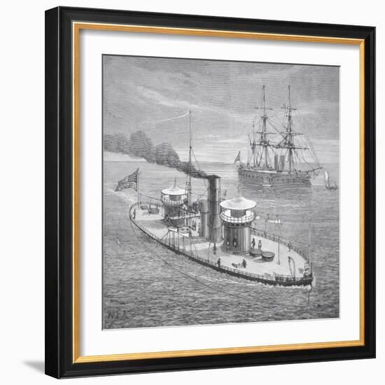 The Miantonoma, Twin- Turret Armoured Monitor Launched 1863-null-Framed Giclee Print