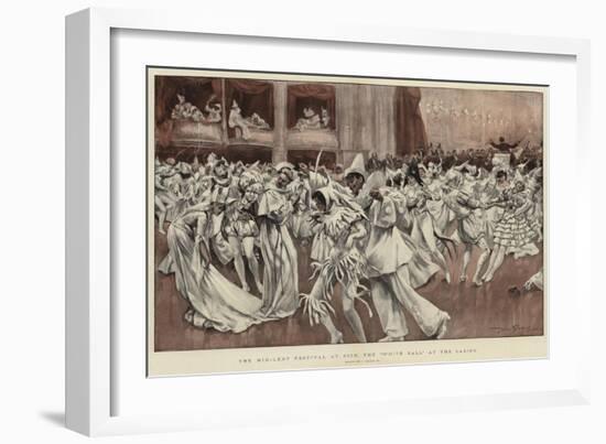 The Mid-Lent Festival at Nice, the White Ball at the Casino-null-Framed Premium Giclee Print