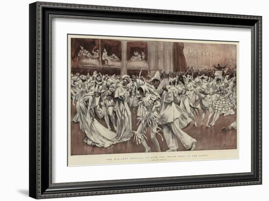 The Mid-Lent Festival at Nice, the White Ball at the Casino-null-Framed Premium Giclee Print