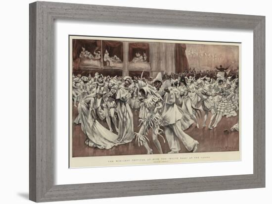 The Mid-Lent Festival at Nice, the White Ball at the Casino-null-Framed Giclee Print