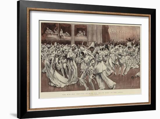 The Mid-Lent Festival at Nice, the White Ball at the Casino-null-Framed Giclee Print