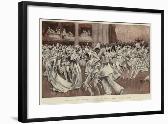 The Mid-Lent Festival at Nice, the White Ball at the Casino-null-Framed Giclee Print