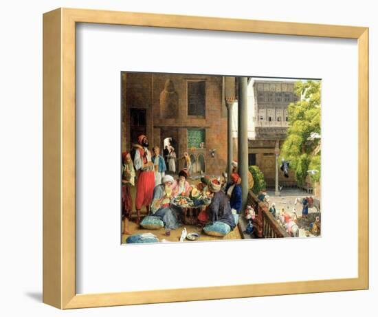 The Midday Meal, Cairo, 1875-John Frederick Lewis-Framed Premium Giclee Print