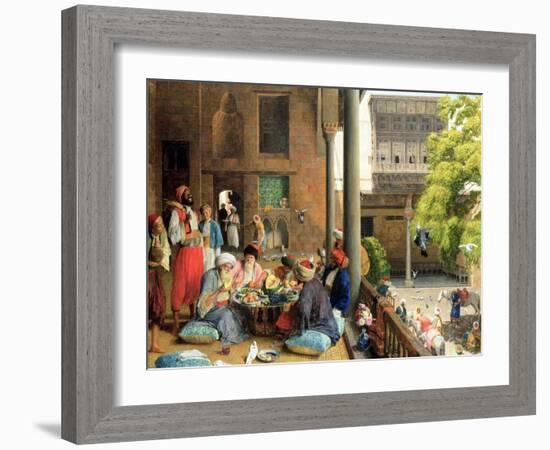 The Midday Meal, Cairo, 1875-John Frederick Lewis-Framed Giclee Print