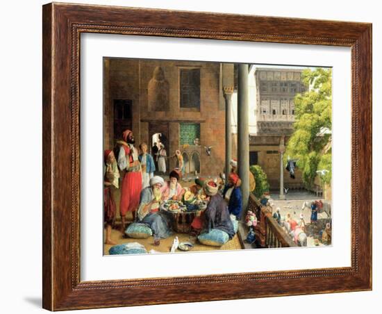 The Midday Meal, Cairo, 1875-John Frederick Lewis-Framed Giclee Print