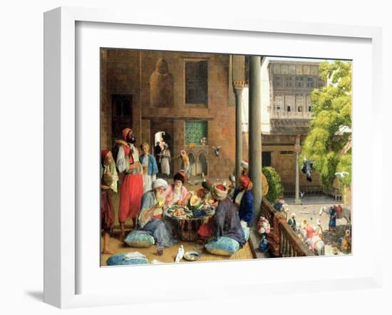 The Midday Meal, Cairo, 1875-John Frederick Lewis-Framed Giclee Print
