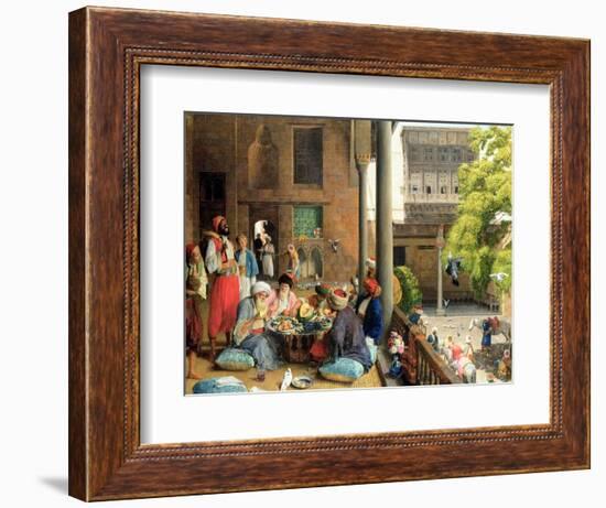 The Midday Meal, Cairo, 1875-John Frederick Lewis-Framed Giclee Print