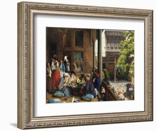 The Midday Meal, Cairo, Egypt-John Frederick Lewis-Framed Giclee Print