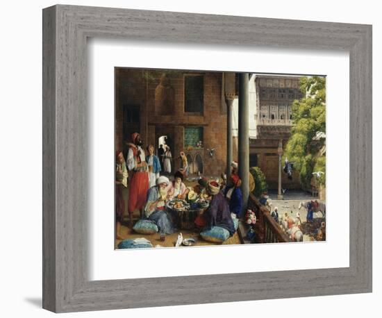 The Midday Meal, Cairo, Egypt-John Frederick Lewis-Framed Giclee Print