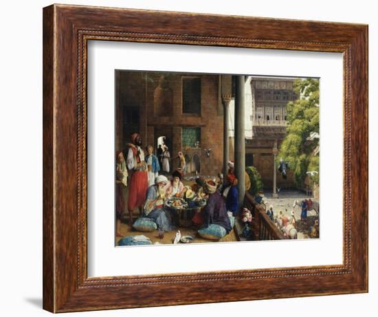 The Midday Meal, Cairo, Egypt-John Frederick Lewis-Framed Giclee Print