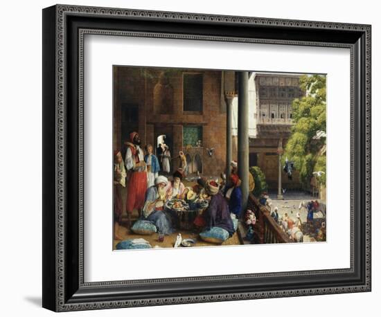 The Midday Meal, Cairo, Egypt-John Frederick Lewis-Framed Giclee Print