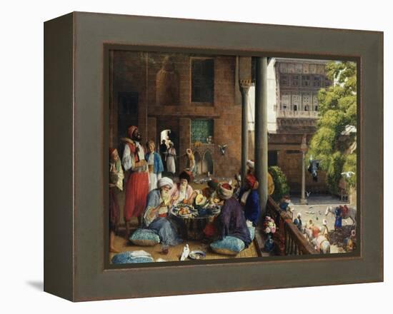 The Midday Meal, Cairo, Egypt-John Frederick Lewis-Framed Premier Image Canvas