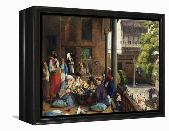 The Midday Meal, Cairo, Egypt-John Frederick Lewis-Framed Premier Image Canvas