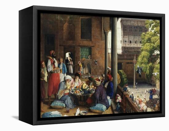 The Midday Meal, Cairo, Egypt-John Frederick Lewis-Framed Premier Image Canvas