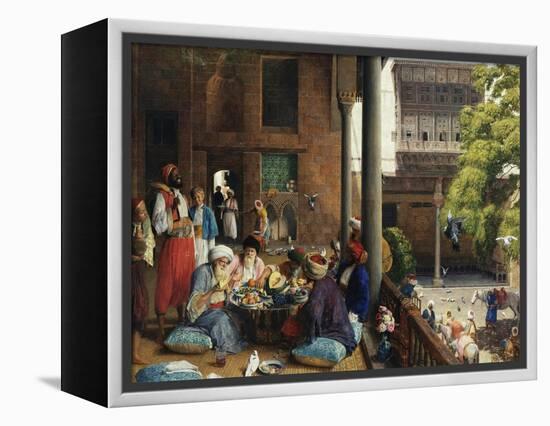 The Midday Meal, Cairo, Egypt-John Frederick Lewis-Framed Premier Image Canvas