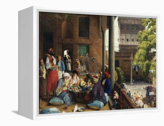 The Midday Meal, Cairo, Egypt-John Frederick Lewis-Framed Premier Image Canvas