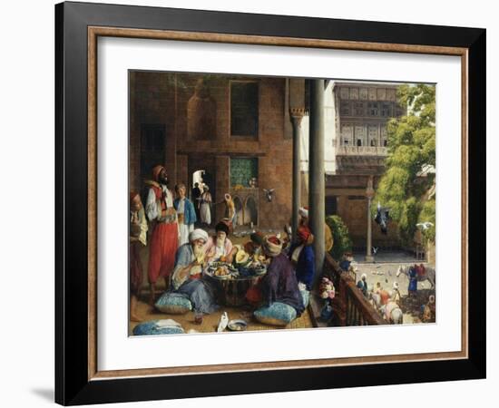 The Midday Meal, Cairo, Egypt-John Frederick Lewis-Framed Giclee Print