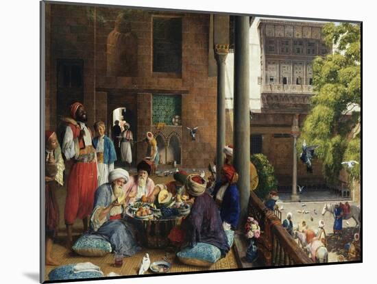 The Midday Meal, Cairo, Egypt-John Frederick Lewis-Mounted Giclee Print