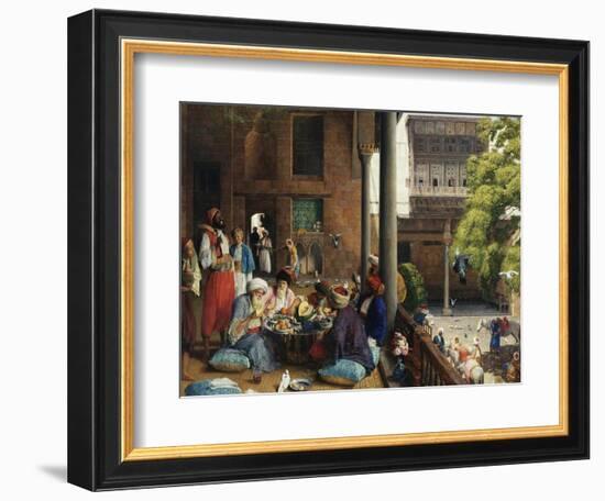The Midday Meal, Cairo, Egypt-John Frederick Lewis-Framed Premium Giclee Print