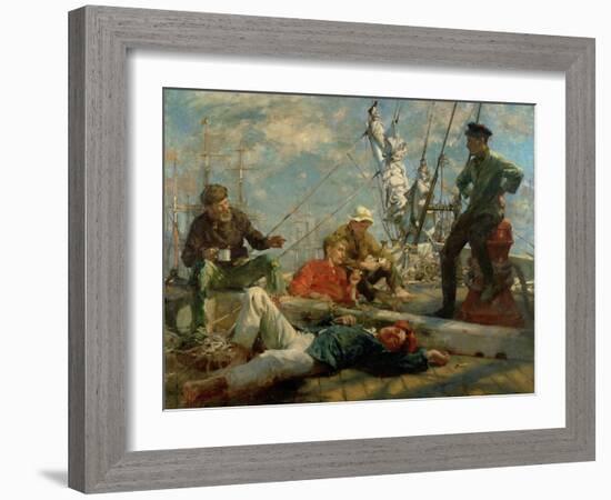 The Midday Rest, 1906-Henry Scott Tuke-Framed Giclee Print