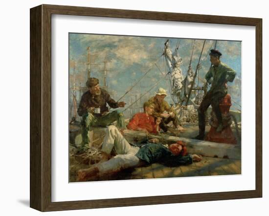 The Midday Rest, 1906-Henry Scott Tuke-Framed Giclee Print