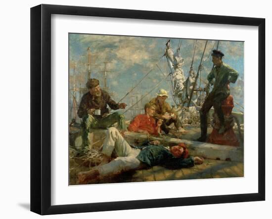 The Midday Rest, 1906-Henry Scott Tuke-Framed Giclee Print