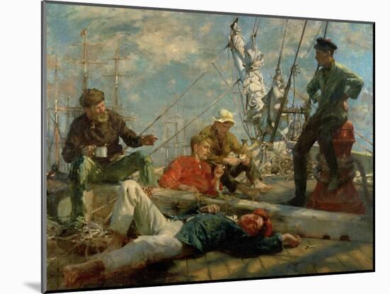 The Midday Rest, 1906-Henry Scott Tuke-Mounted Giclee Print