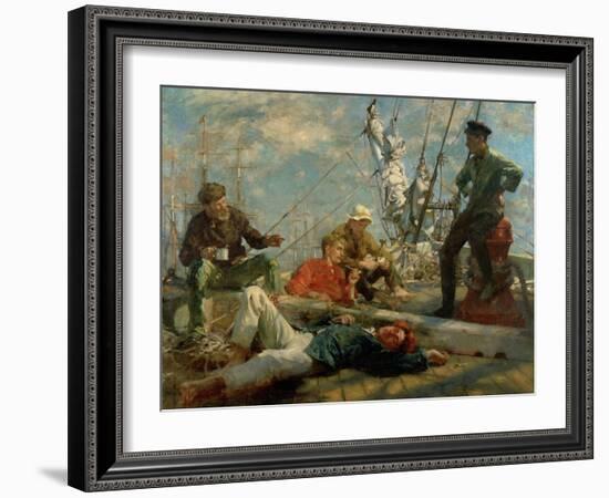 The Midday Rest, 1906-Henry Scott Tuke-Framed Giclee Print