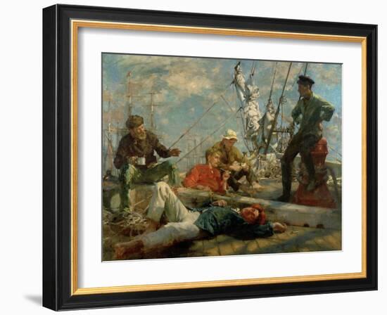 The Midday Rest, 1906-Henry Scott Tuke-Framed Giclee Print