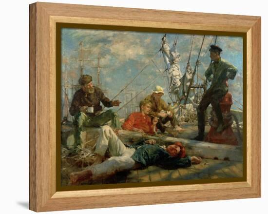 The Midday Rest, 1906-Henry Scott Tuke-Framed Premier Image Canvas