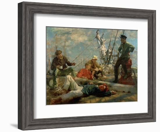 The Midday Rest, 1906-Henry Scott Tuke-Framed Giclee Print