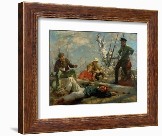 The Midday Rest, 1906-Henry Scott Tuke-Framed Giclee Print