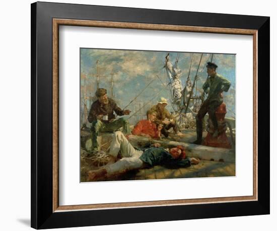 The Midday Rest, 1906-Henry Scott Tuke-Framed Giclee Print