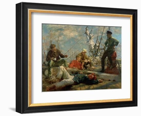 The Midday Rest, 1906-Henry Scott Tuke-Framed Giclee Print