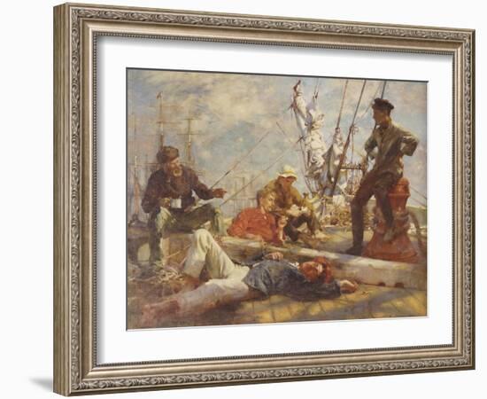 The Midday Rest, 1906-Henry Scott Tuke-Framed Giclee Print