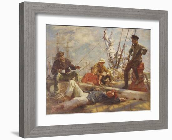 The Midday Rest, 1906-Henry Scott Tuke-Framed Giclee Print