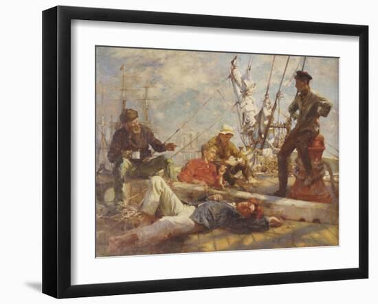 The Midday Rest, 1906-Henry Scott Tuke-Framed Giclee Print