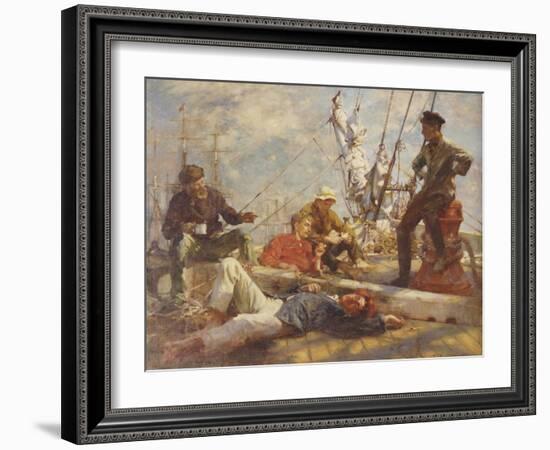 The Midday Rest, 1906-Henry Scott Tuke-Framed Giclee Print