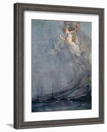 The Middle Watch, Illustration from 'Drake's Drum and Other Songs of the Sea' by Henry Newbolt-Arthur David McCormick-Framed Giclee Print