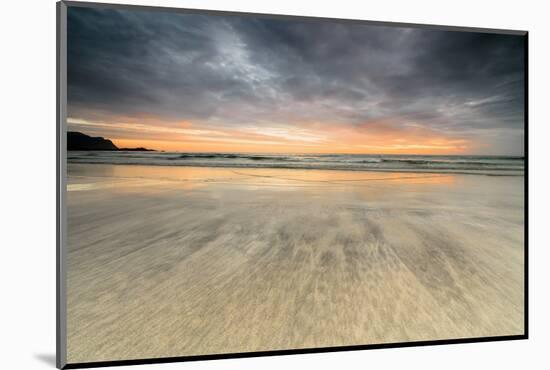 The Midnight Sun Reflected on the Sandy Beach of Skagsanden, Ramberg, Nordland County-Roberto Moiola-Mounted Photographic Print