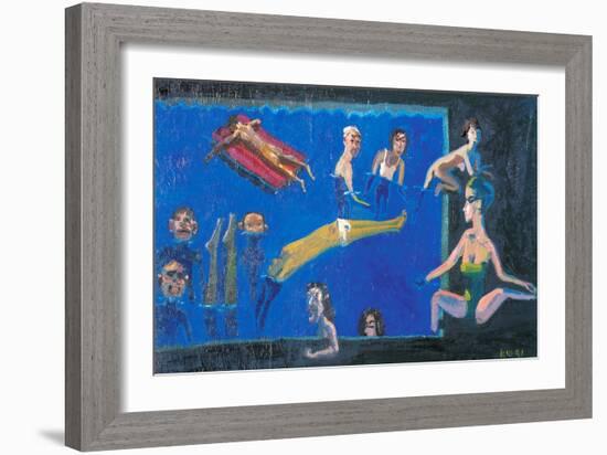 The Midsummer in Pool-Zhang Yong Xu-Framed Giclee Print